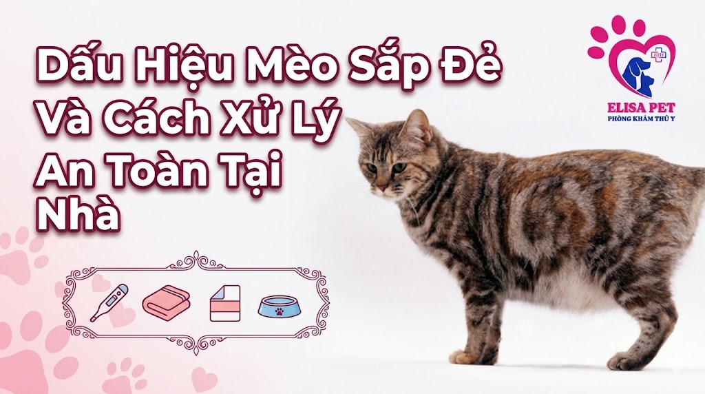 Dấu hiệu mèo sắp đẻ