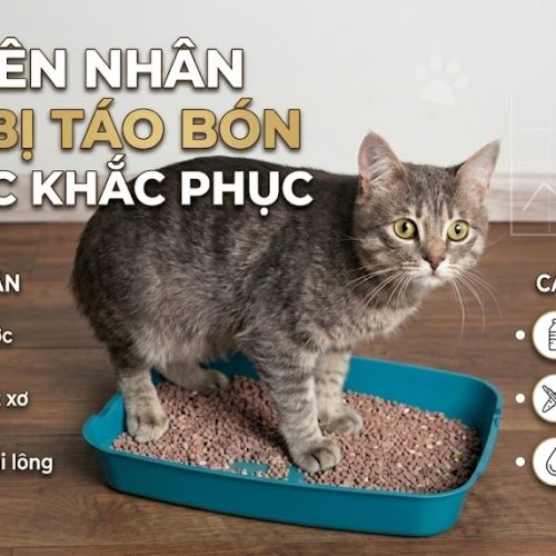 Nguyên nhân mèo bị táo bón và cách khắc phục