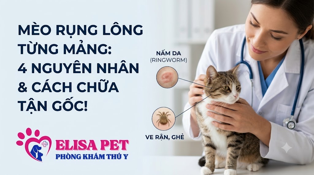 Mèo Bị Rụng Lông Từng Mảng Là Bệnh Gì? Nguyên Nhân & Cách Điều Trị